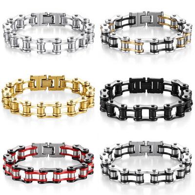 Pulsera de Cadena de Bicicleta de Acero de Titanio Hecha a Mano - Estilo Punk de Moda para Hombres y Mujeres