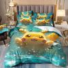 Pokemon Pikachu Bedding CollectionCartoon Anime Quilt Cover For Kids Boys Girls GiftBedding Cover And Pillowcase 7550Cm