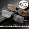 Trendy Mens Womens Reading Glasses Half Frame Square Presbyopia Eyewear Natural Stone Original Business Eyeglasses