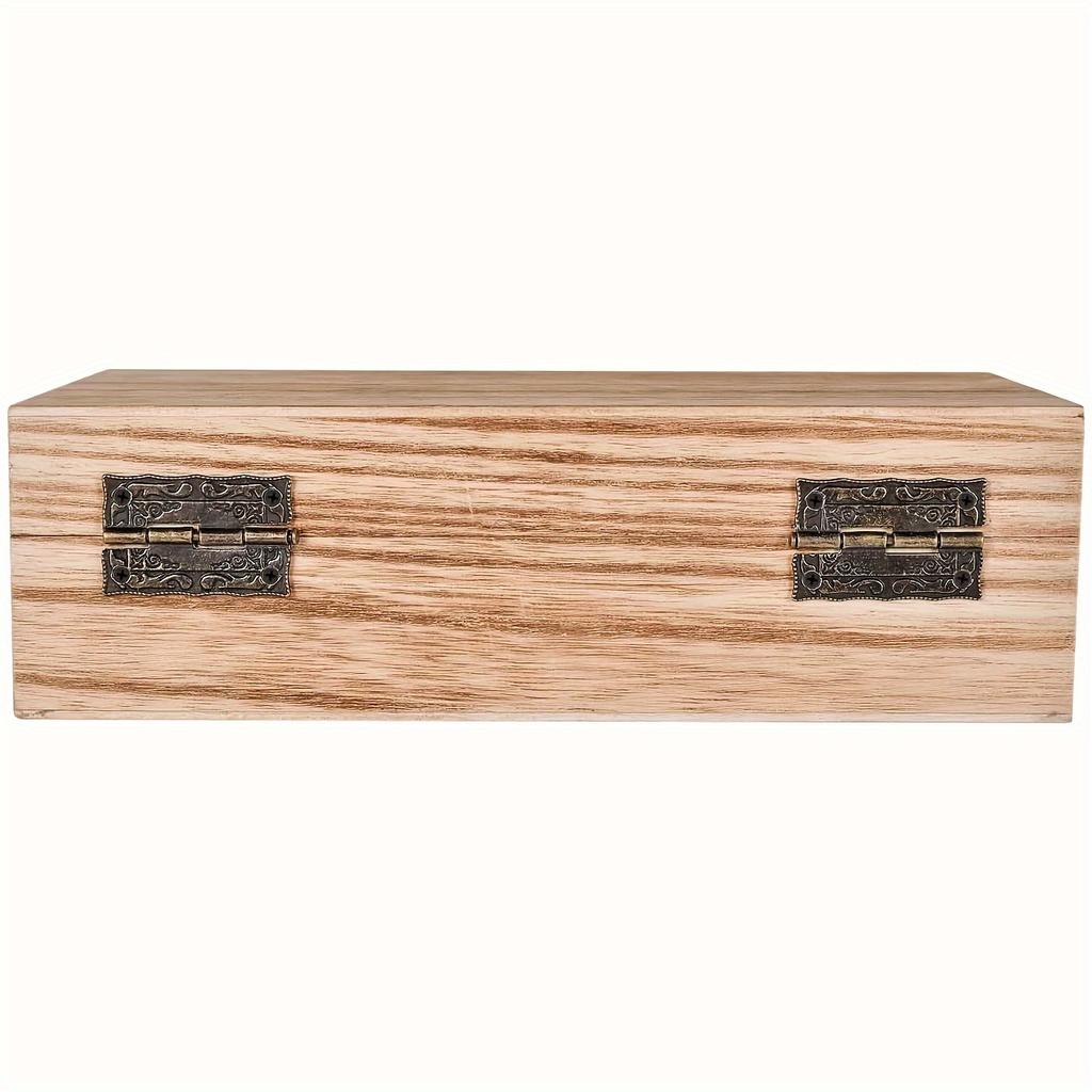 Sada 4 sad starožitného bronzového rytého hardwaru – složitá západka, vintage pant, bezpečný zámek pro dřevěné pouzdra a šperkovnice