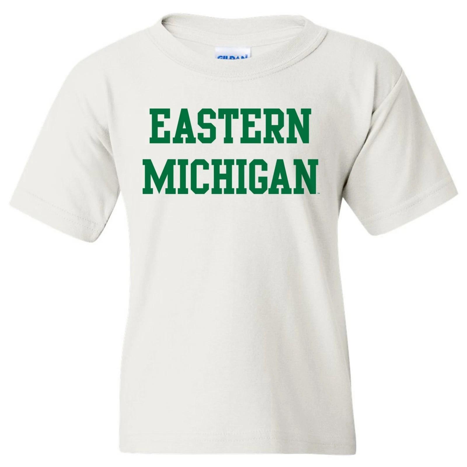 Eastern Michigan University Basic Block Licensed Unisex Youth T-Shirt L
