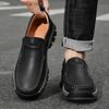 Fashion High Quality Men Casual Leather Office Loafers Outdoor Non Slip Walking Flats Business Shoe Classic Work Office Driving Sneakers