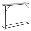 Console 110x26x80 Cm Grey Marble Effect and Metal - VITEA
