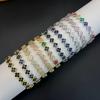 Four-Leaf Clover Zircon Diamond Luxury Bracelet - Colorful European & American Fashion Bangle