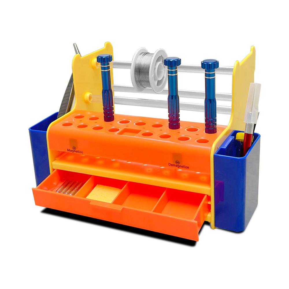 Multifunctional Maintenance Storage Box for Desktop Storage of Screwdrivers Tweezers Wicks Various Soldering Iron Accessories