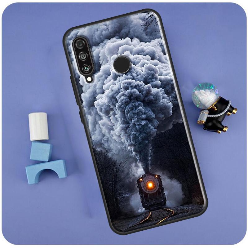 Train Steam Engine For Huawei Nova 11i 3i 7i 8i Y91 Y60 Y70 Y61 Y90 Nova 11 Pro 10 9 SE P20 P40 P30 Lite Case