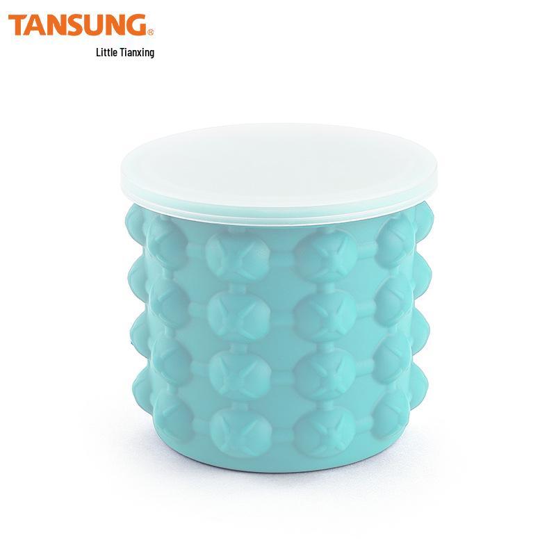In-Stock Outdoor Round Plastic Ice Bucket with Lid - Double Layer Champagne, Red Wine, and Beer Bucket