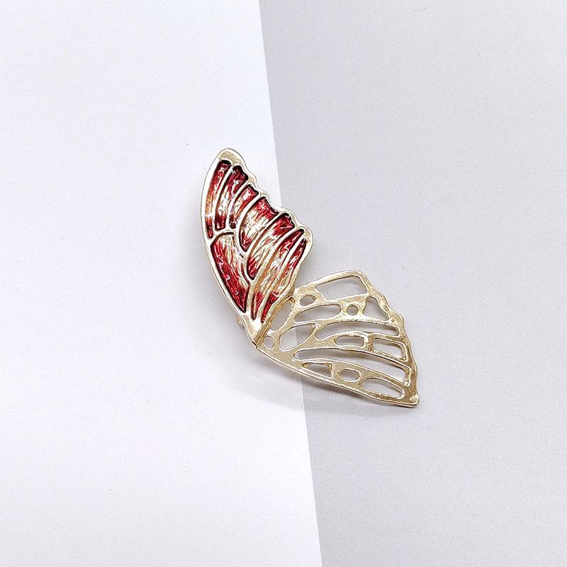 

Enamel Iridescent Butterfly Wings Brooch, High-end and Exquisite Corsage, Elegant Formal Suit Pin червоний