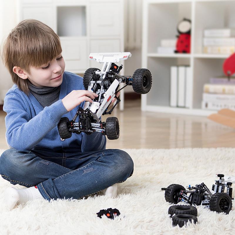 Racing Car Building Blocks Model Desert Technical Racing Car DIY Education Bricks Toys for Children Christmas Gifts