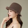 Hat Female Spring And Summer Fashion Foreign Style Thin Face Small Visor Sunscreen Bucket Hat Female Hollow
