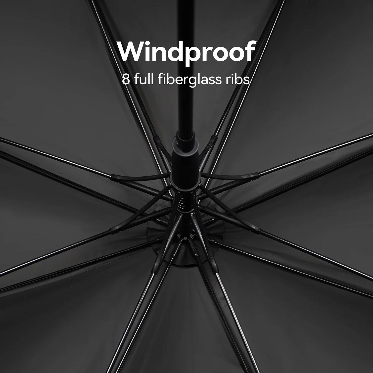 Ветрозащитный длинный зонт для мужчин — фото 5