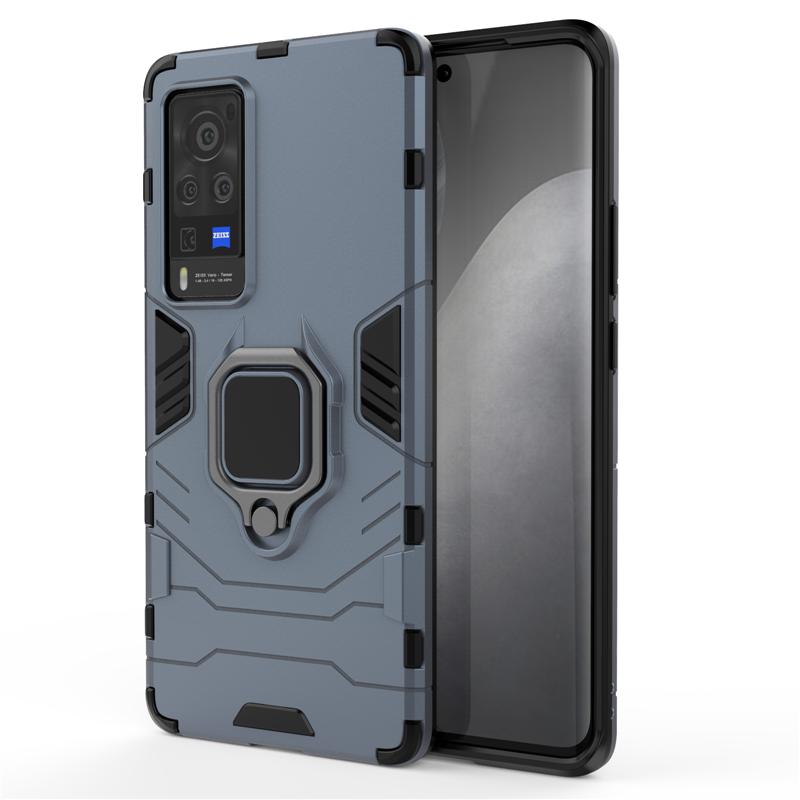 Magnetic Metal Ring Holder TPU Bumper Armor Shockproof Case For VIVO X30 X50 X60 X70 Pro Hard Plastic Back Cover Coque Funda