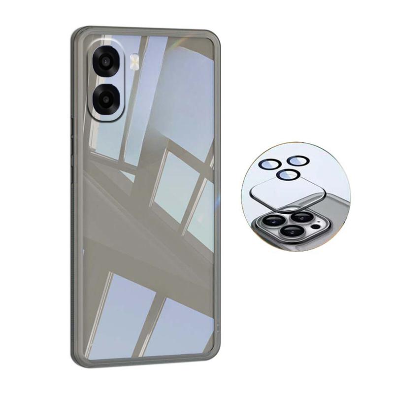 For OPPO A6X A6 Pro Case Camera Protection Semi Transparent Soft Silicone Shockproof with Lens Protector Films for OPPO A6 Pro A6X Back Cover
