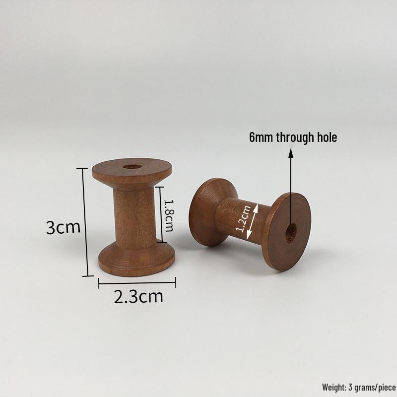 Ретро деревянная катушка: Ностальгический ручной органайзер для ниток для вышивки крестом и рукоделия. Default