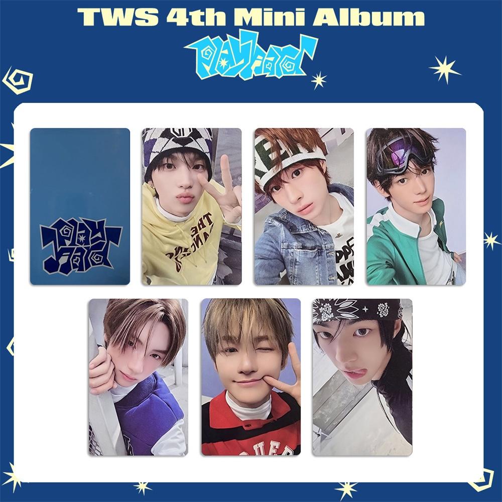 TWS Das 4. Mimi Album K4 Karte PLAY HARD Glückskarte Einzelne Fotokarten SHINYU DOHOON YOUNGJAE HANJIN JIHOON KYUNGMIN Selfie-Karten