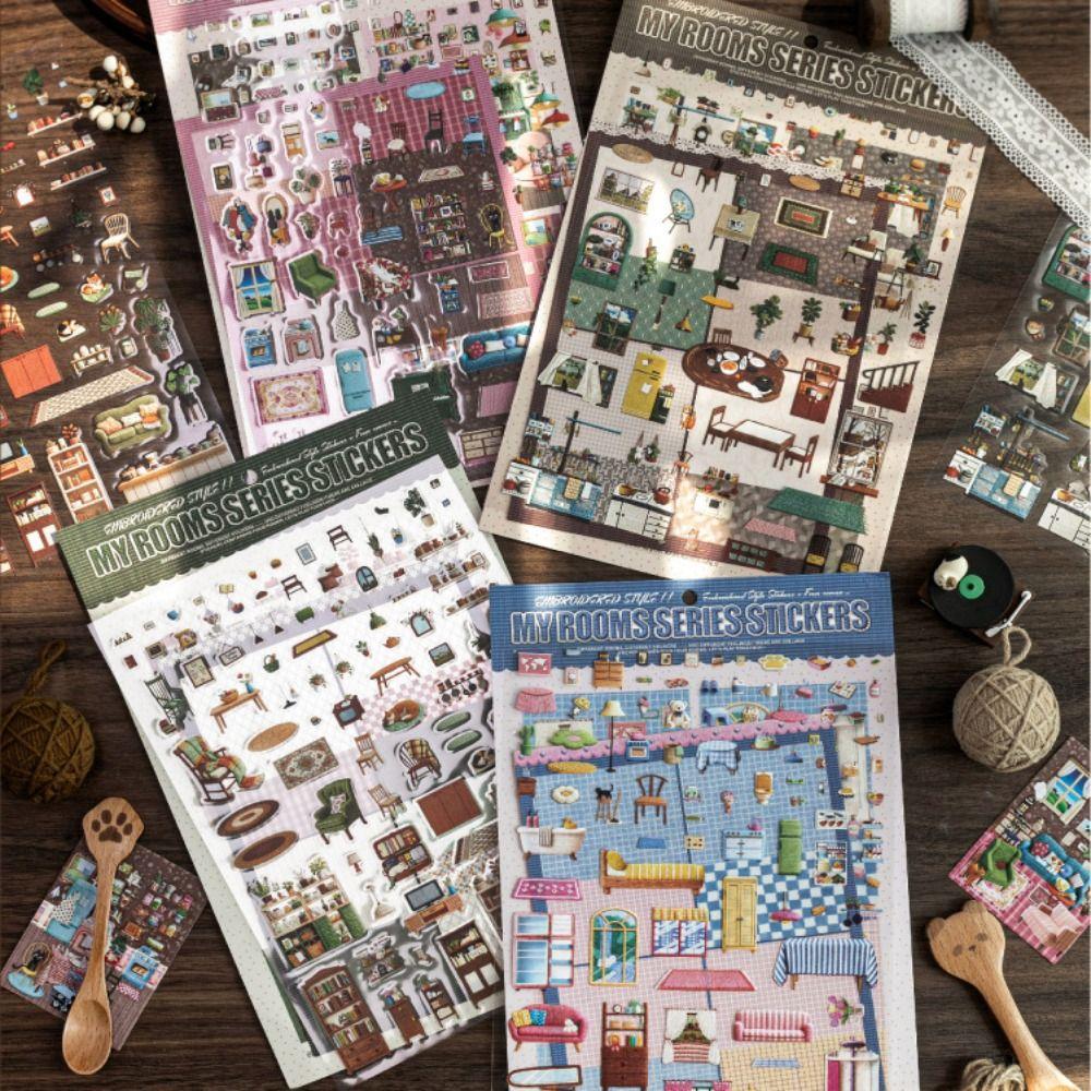 3D 3D Landscape Sticker PET Miniature Scene Collage  Creative Play