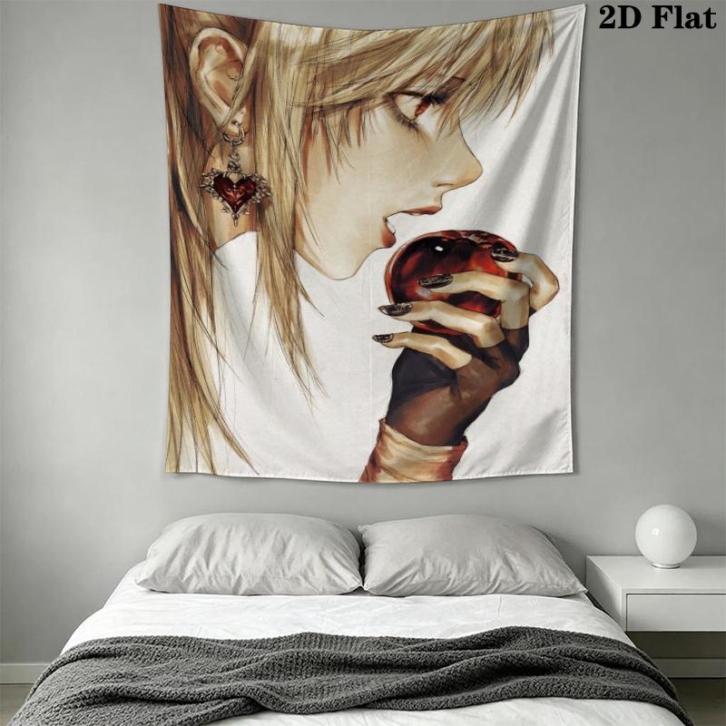 Death Note MISA Wall Tapestry Aesthetic Wall Hanging Printed Fabric Blanket Decorative Tapestries for Bedroom Living Room Home Decor