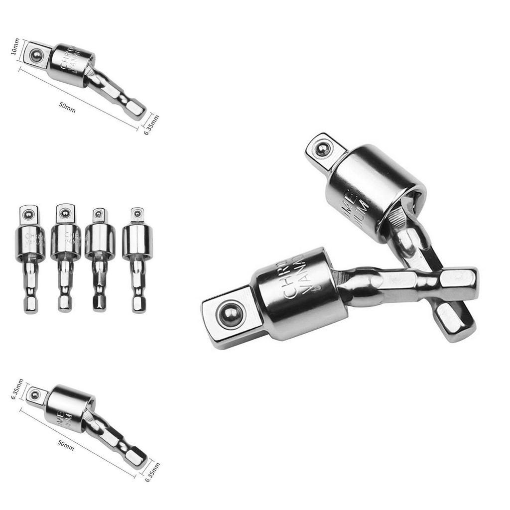 Versatile And Durable 1/4" 3/8" Hex Shank Drill Bit Wrench Socket Adapter Drive Ratchet Extension Tool