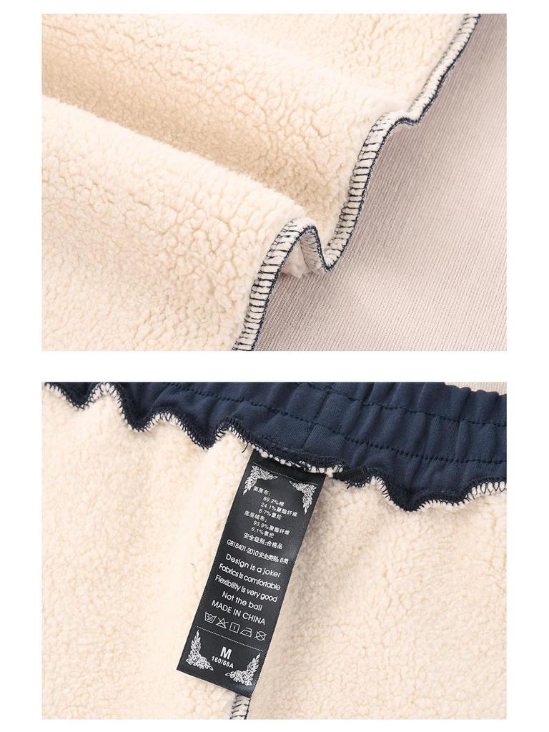 GAGN Women's Plus Size Winter Fleece-Lined High Waist Sweatpants with Zipper Pockets and Extra Long Fit.