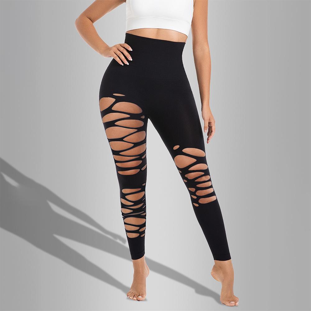 High-Waisted Hollow-Out Yoga Tummy Control & Hip Lifting Women's Fitness Pants