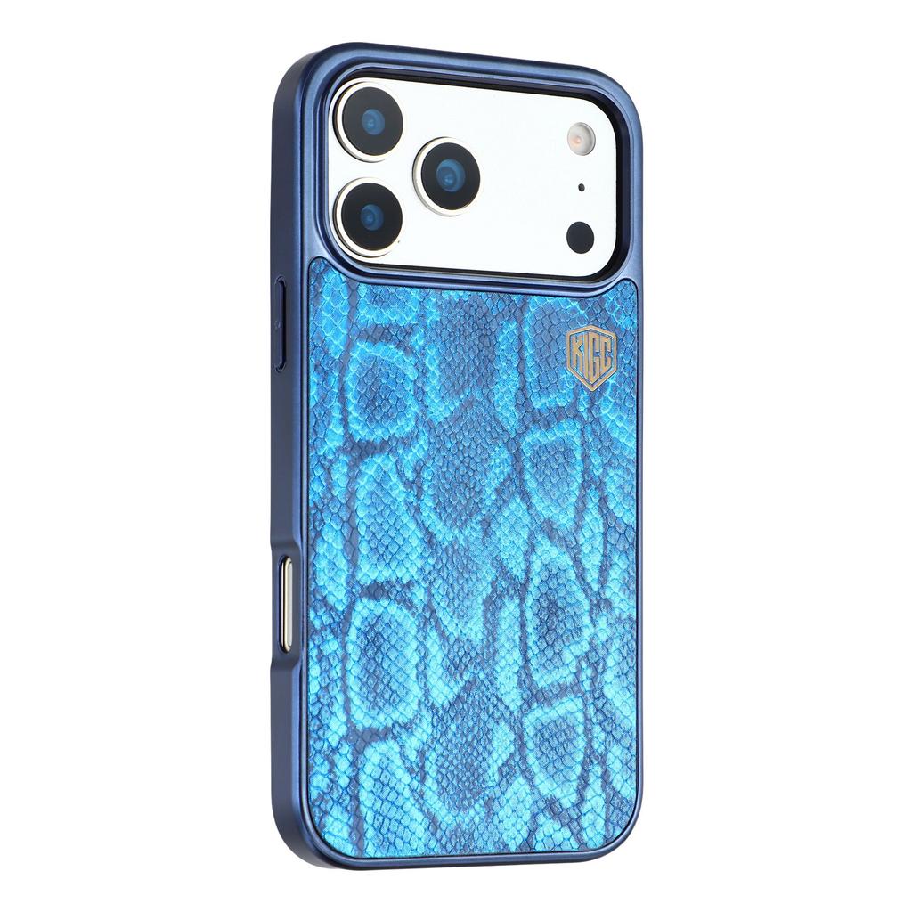KIGC For iPhone 17 Pro Case Compatible with MagSafe Hybrid Phone Back Cover Snake Texture