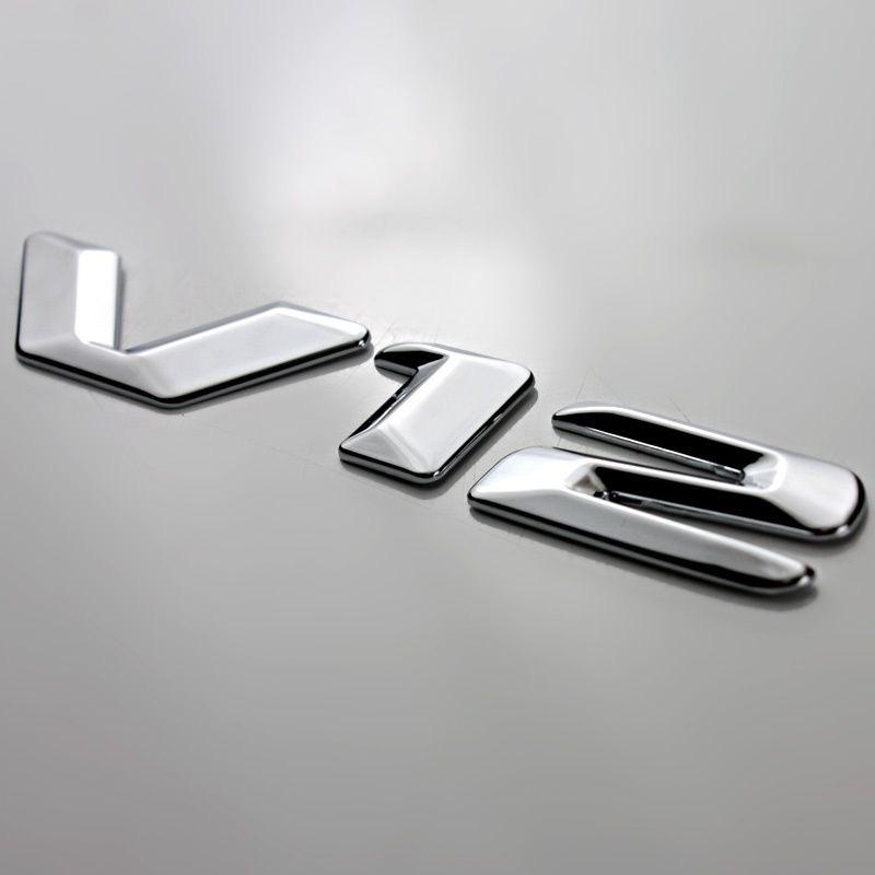 For Mercedes Benz V12 Car Fender Side Badge Tail Trunk Emblem Sticker for Mercedes Benz S Class S400 S300 S600 W210 W212 W204 W205 W207 W168