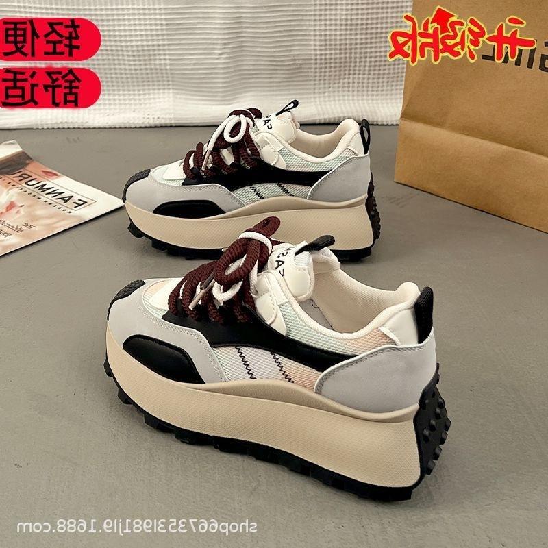 22 New Breathable National Style Heightens Dad Lightweight Dad Shoes Platform Forrest Gump Shoes Casual Shoes Casual Sports Shoes