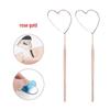 Stainless Steel Handheld Eyelash Inspection Mirror - Square Eyelash Extension Tool