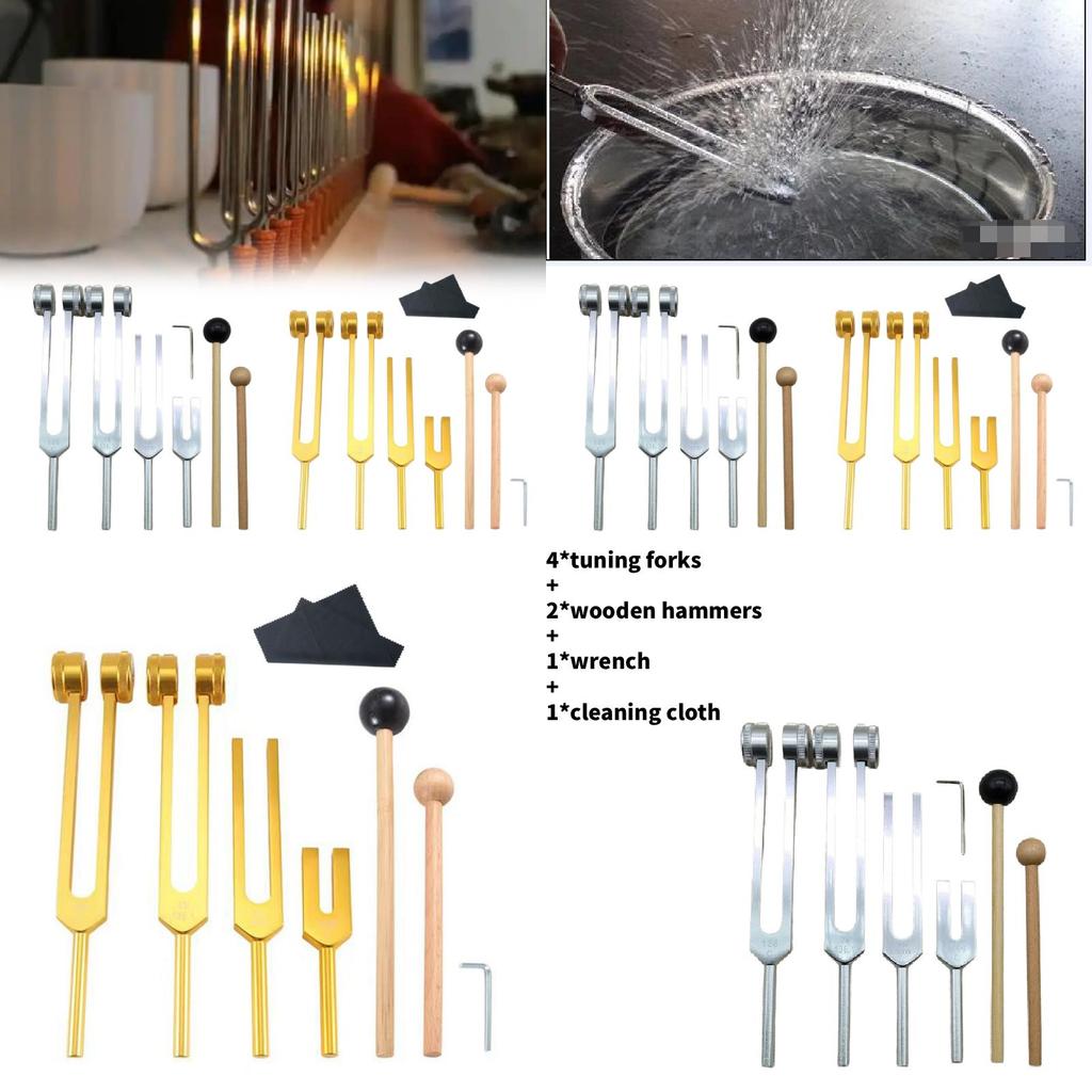 Set di diapason in lega di alluminio per attrezzature fitness e terapia di massaggio con strumenti per la pulizia