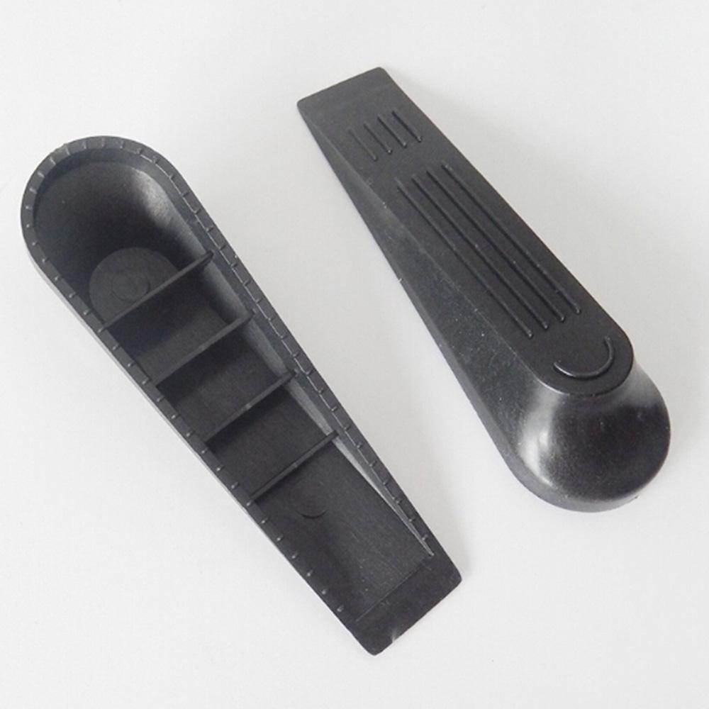 2pcs Black Door Stop Stops Stoppers Wedge Wedges Jam Block Home Office Home Improvement Door Stops Furniture Fittings Wholesale