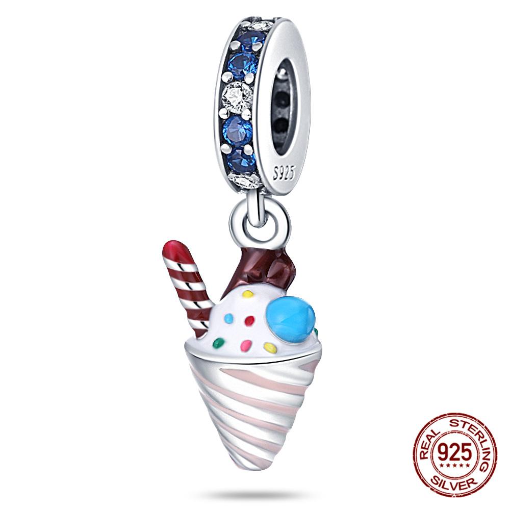 Fit Originalbracelet Cute Cake Beaded Afternoon Tea-Heart Shaped Donut Charms Diy Jewelry Making Women Giftcopper