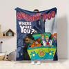1Pc Scoobydoo Mystery Night Flannel Blanket, Soft And Comfortable, Casual Warm, Camping Travel, Christmas, Halloween Xmas Gift L136