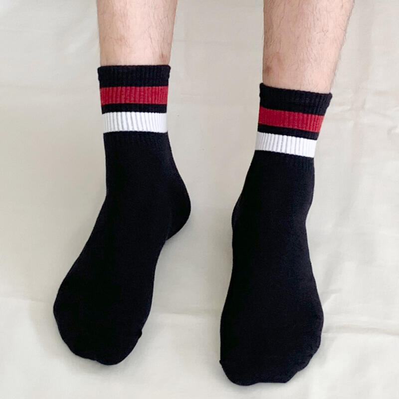 [Set of 10] Men's Two-Color Banded Kava Socks