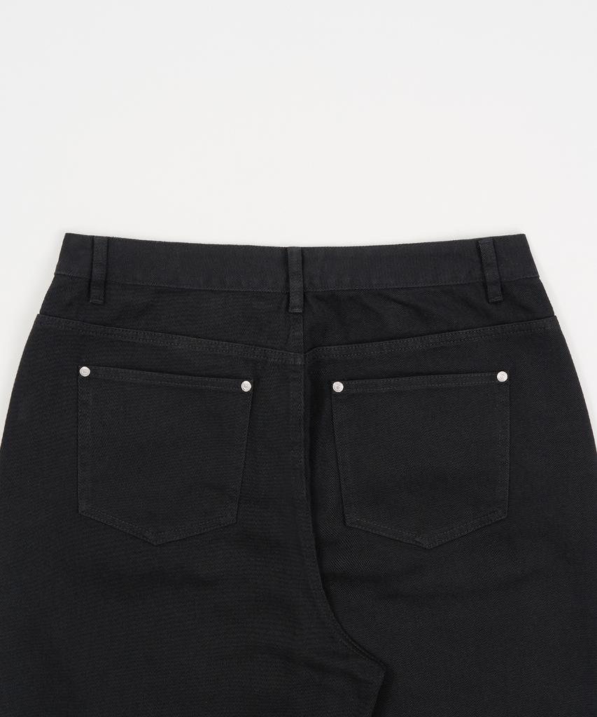 EXCONTAINER Daily Curved Cotton Pants (Black)