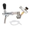 Beer Keg Dispenser Silver Stainless Steel Odorless Regulator Pressure Gauge Beer Keg Accessory Kit
