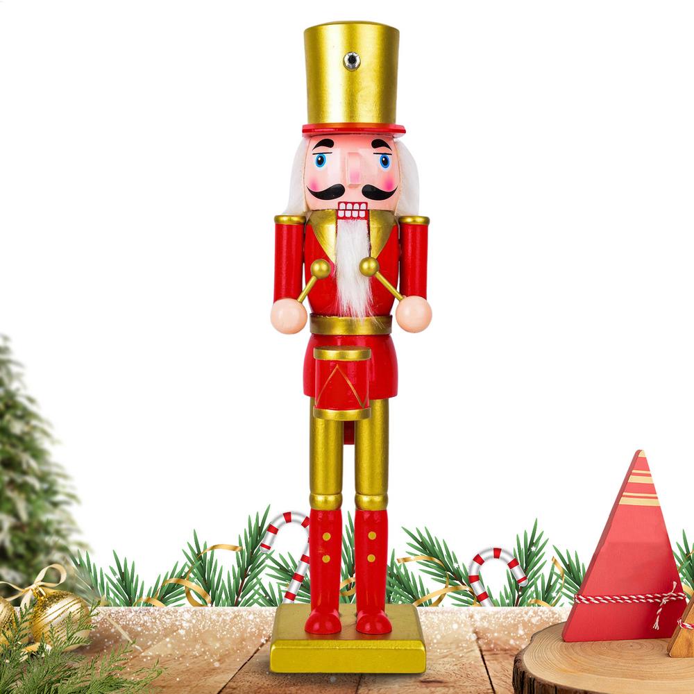 

Traditional Wooden Nutcracker Nutcracker Christmas Decor Collectible Festive Decor For Fireplace Counter Countertop Party
