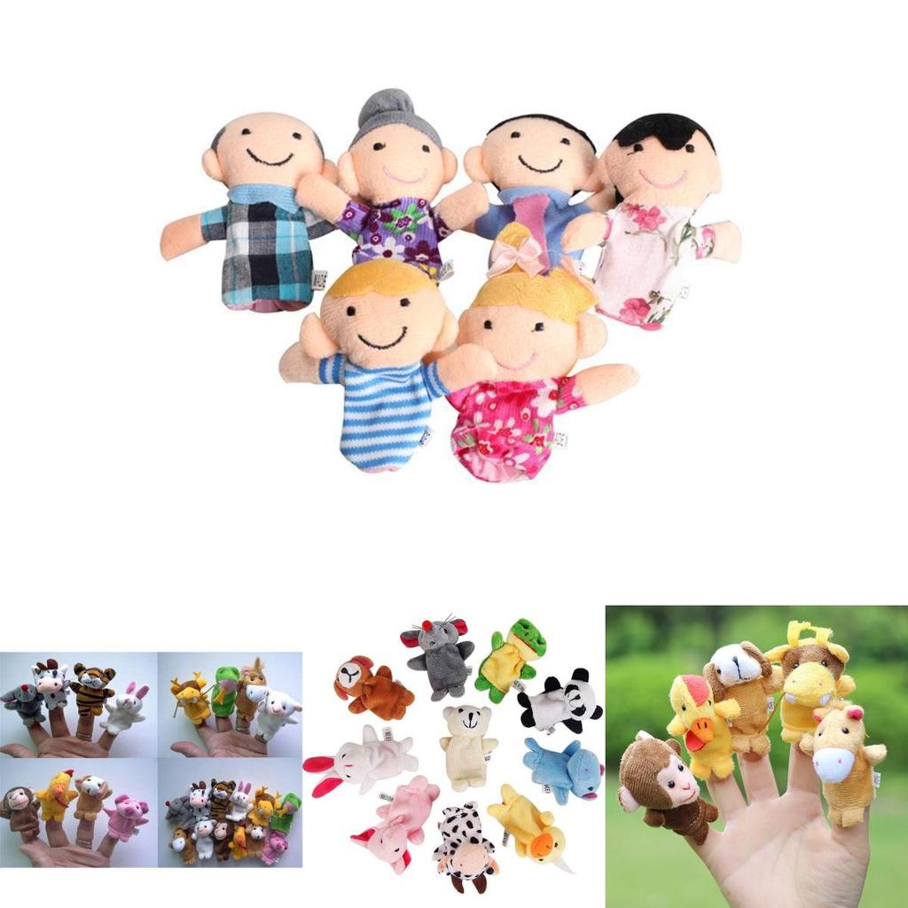 Cute Finger Puppets Doll Set For Kids Educational Family Entertainment 6/10/12 Pcs