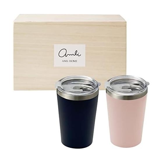 

Dolce duo Thermo Tumbler with Lid, Heat Retention, Cold Insulation, Stainless Steel, Vacuum Insulation, Double Structure, Cup Holder, 400ml, Set of