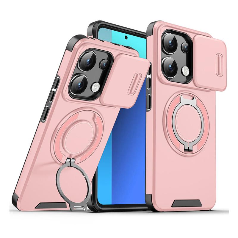 Rotating Folding Stand Matte Case For Xiaomi 14T Magnetic Armor Phone Case For Xiaomi 14T 14 T Pro Slide Camera Protection Cover