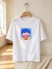 Unisex T Shirt Funny Anime Foodie Print Short Sleeve Casual Summer Top