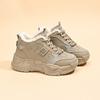 Winter Damen Enganliegende Sportschuhe mit dicker Sohle und hohem Schaft mit Wollfutter, Warme und höhenerhöhende Sportschuhe für Damen im koreanischen Stil