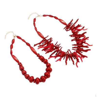 2x Bohem Kolye Katmanlı Şık Moda Gerdanlık Afrika Boncuk