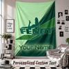 Arazzo da Parete con Nome e Testo Personalizzati, Arazzo Decorativo Fendt per Camera da Letto