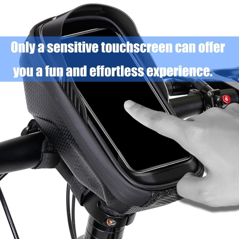 Road Bikes Front Top Tube Bag Bicycles Front Phone Holder Pouch Bicycles Storage Bag Cycling Front Top Tube Pouch