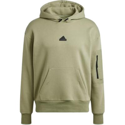 adidas Logo Pohodlná ležérní mikina s kapucí Pánské mikiny Stanově zelená IV7422