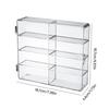 Boîte d'exposition en acrylique à compartiments multiples pour voitures miniatures moulées sous pression, vitrine pour petits objets de collection avec 8 sections