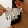 3-pairs Set Gold Set Earrings For Women Imitation Metal Earing Jewelry Trending Exaggerated C Earrings Combination