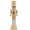 Classic 38cm White Unpainted Nutcracker Soldier Wooden Figure For Christmas Table Centerpiece Home Decor For Adults Holiday Gift