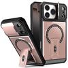 Military Armor Flip Camera Protect Phone Case For iPhone 17 12 13 16 Pro Max 14 15 Plus 16E 17 Air For Magnetic Fold Stand Cover