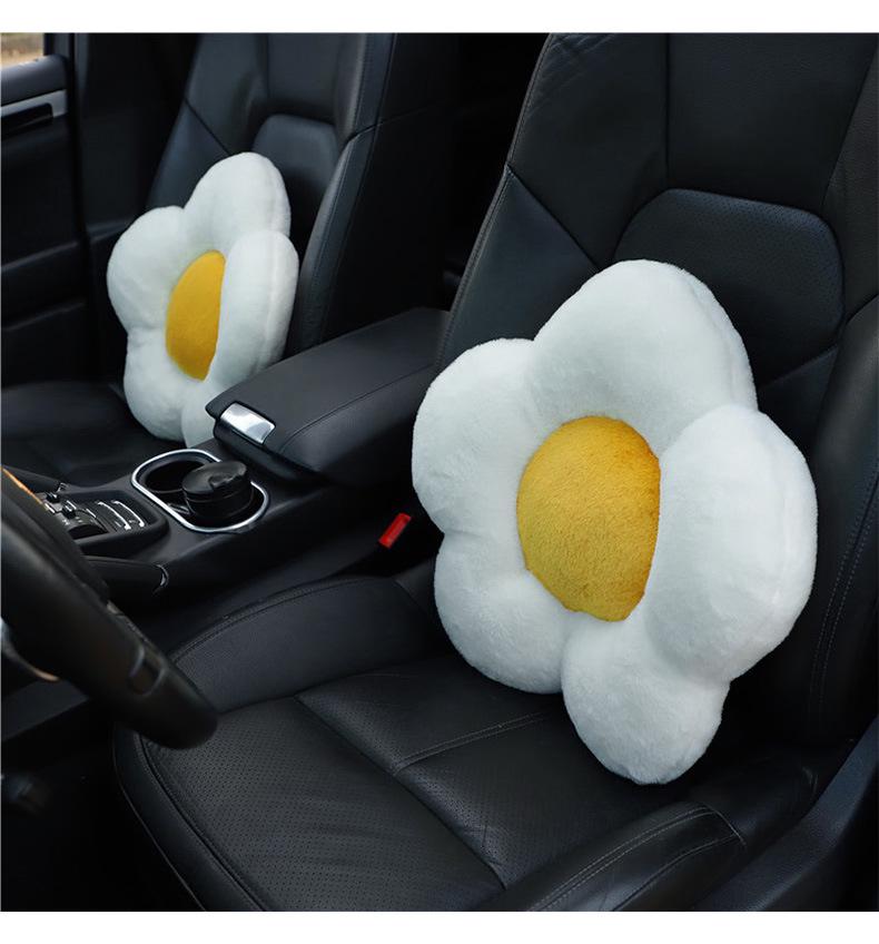 Plush Plumeria Winter Car Seat Cushion - Cozy & Stylish